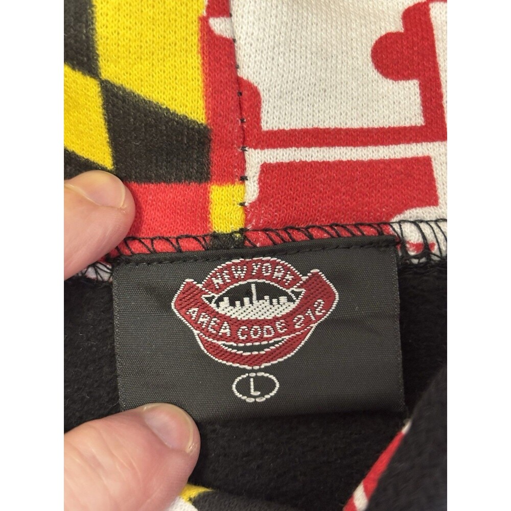 State Of Maryland Flag Black Hoodie Large - Picture 4 of 7